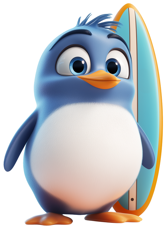 Ondaland-pinguino-tavola-surf